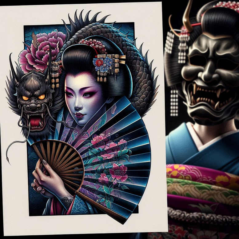 cover-up tattoo design ideas Realism full detail distorted shows endurance