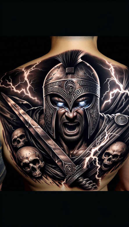 cover-up tattoo design ideas Surrealism chromatic aberration dreadful embodying determination