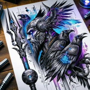 cover-up tattoo design ideas bold color hidden for back shoulder