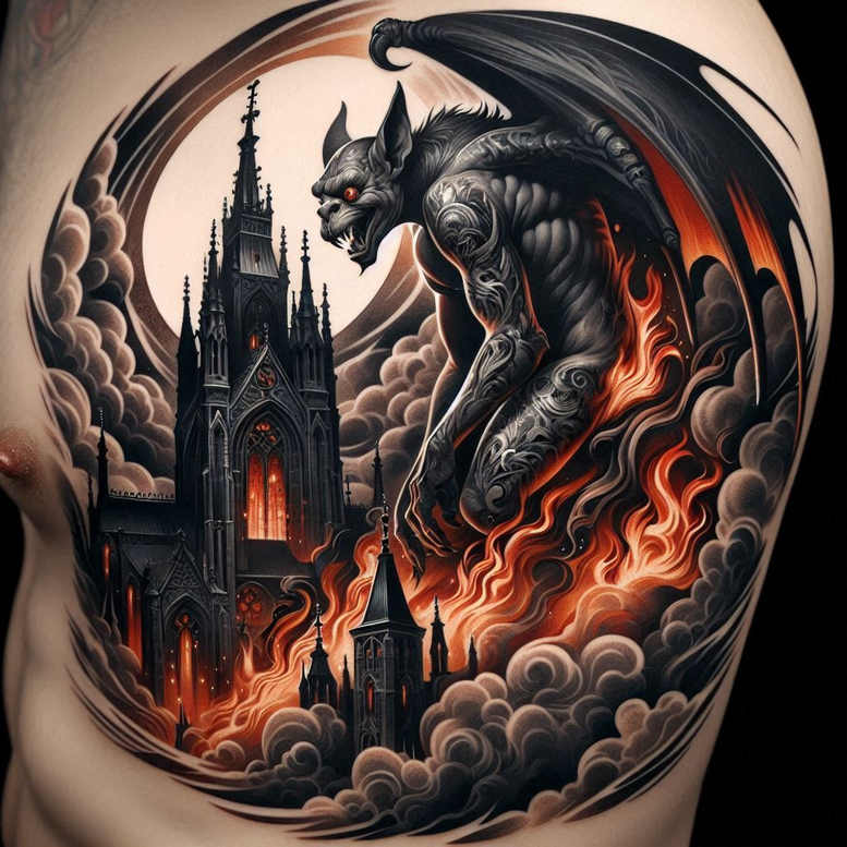 cover-up tattoo design ideas Surrealism unreal occult for collarbone