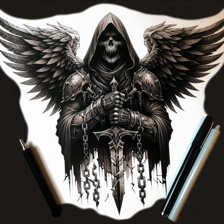 cover-up tattoo design ideas watercolor-style ominous for wrist