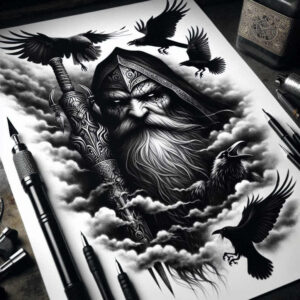 cover-up tattoo design ideas Realism precise gradient tattered clothing for abdomen