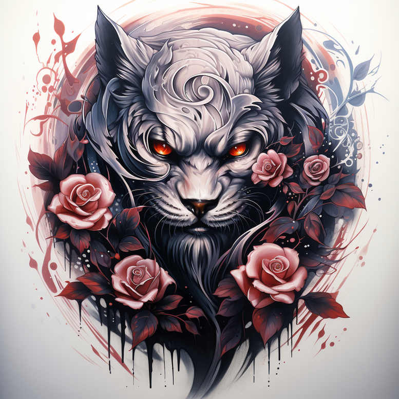 cover-up tattoo design ideas Surrealism chromatic aberration twisted represents courage