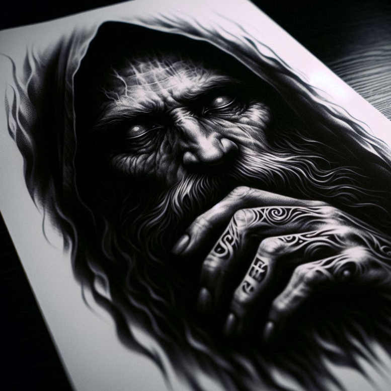 cover-up tattoo design ideas atmospheric witchcraft for upper chest