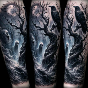 crow-shadow-rich-blacks-for-wrist-side – tattoo design ideas free ai generated – Gallery: crows-and-ravens-inkby-ai
