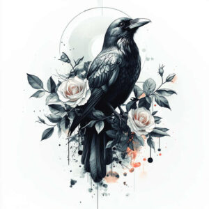 crow-tattoo-naturalistic-for-lower-back – tattoo design ideas free ai generated – Gallery: crows-and-ravens-inkby-ai