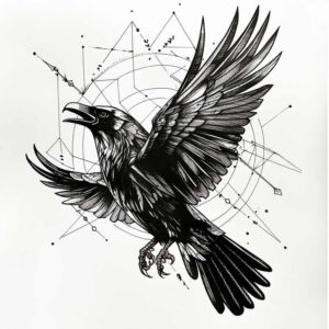 crows-and-ravens tattoo design ideas Realism realistic lighting gothic for nape