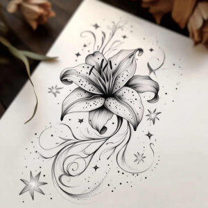 clean-background – tattoo design ideas free ai generated – single-dot – for-wrist-side – Gallery: delicate-flowers-inkby-ai