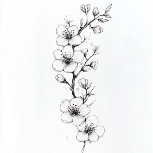 delicate-shadow – tattoo design ideas free ai generated – gentle – for-inner-arm – Gallery: delicate-flowers-inkby-ai