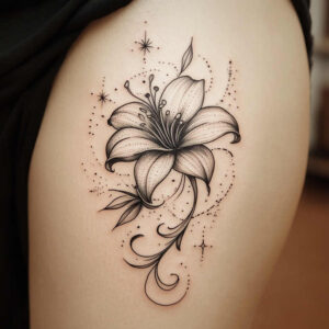 delicate-shadow – tattoo design ideas free ai generated – micro-tattoo – for-palm – Gallery: delicate-flowers-inkby-ai