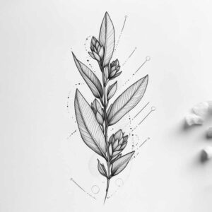 delicate-silhouette – tattoo design ideas free ai generated – dotwork – for-wrist – Gallery: delicate-flowers-inkby-ai