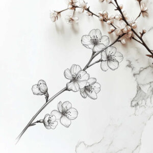 ethereal-tattoo – tattoo design ideas free ai generated – micro-line – for-palm – Gallery: delicate-flowers-inkby-ai