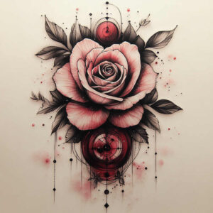floral-aura – tattoo design ideas free ai generated – iconic – for-back-shoulder – Gallery: delicate-flowers-inkby-ai