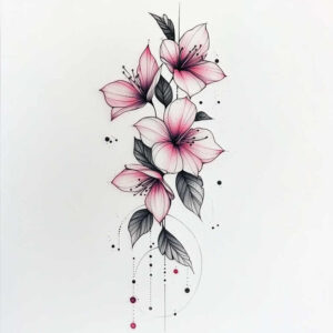 floral-aura – tattoo design ideas free ai generated – micro-art – for-fingers – Gallery: delicate-flowers-inkby-ai