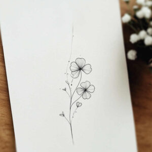 floral-elegance – tattoo design ideas free ai generated – airy-touch – for-abdomen – Gallery: delicate-flowers-inkby-ai
