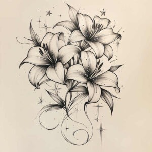 flower-symbolism – tattoo design ideas free ai generated – airy – for-wrist – Gallery: delicate-flowers-inkby-ai