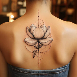 soft-transitions – tattoo design ideas free ai generated – subtle-shape – for-abdomen – Gallery: delicate-flowers-inkby-ai