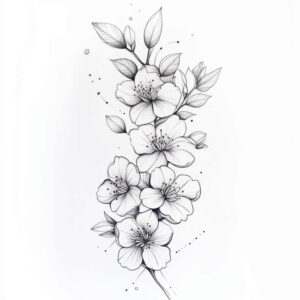 subtle-detail – tattoo design ideas free ai generated – micro-line – for-ribs – Gallery: delicate-flowers-inkby-ai