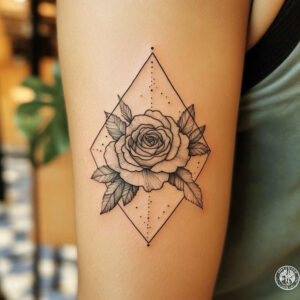 subtle-tattoo – tattoo design ideas free ai generated – clear-edge – for-upper-thigh – Gallery: delicate-flowers-inkby-ai