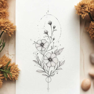 delicate-flowers tattoo design ideas airy airy composition for palm
