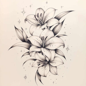 delicate-flowers tattoo design ideas pinprick artistic shading for arm