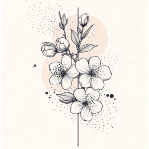 delicate-flowers tattoo design ideas plain delicate layering stands for courage