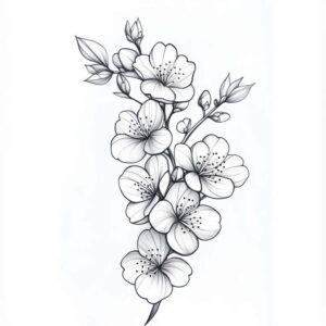 delicate-flowers tattoo design ideas fine line delicate layering stands for resilience