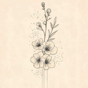 delicate-flowers tattoo design ideas gentle fine detail symbol of strength