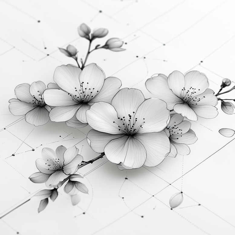 delicate-flowers tattoo design ideas single line floral motifs for outer arm