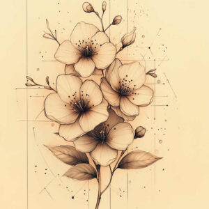 delicate-flowers tattoo design ideas essential lines flowing lines for ribs