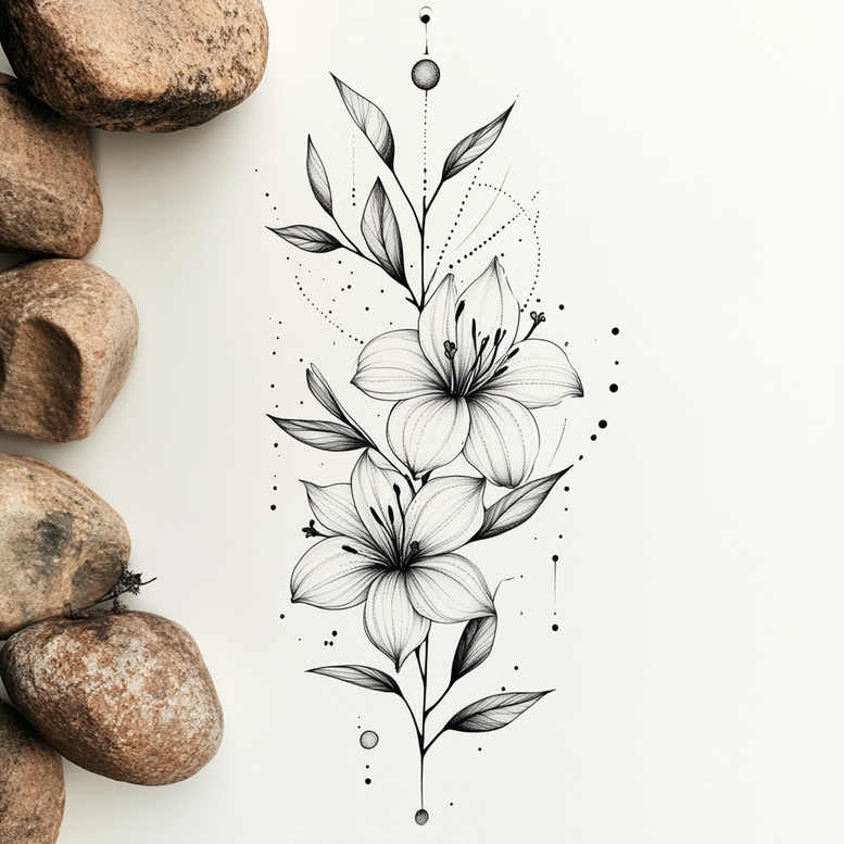 delicate-flowers tattoo design ideas pure shape gentle textures meaning determination