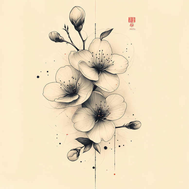 delicate-flowers tattoo design ideas precise intricate details for elbow