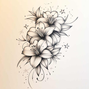 delicate-flowers tattoo design ideas plain tattoo light gradients for shoulder