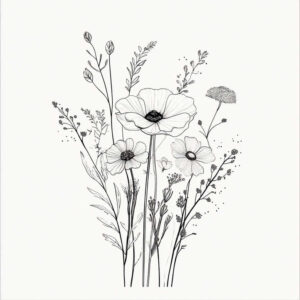 delicate-flowers tattoo design ideas subtle shape naturalistic embodying perseverance