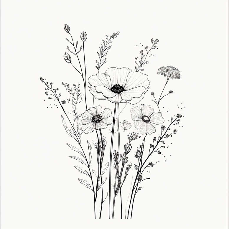 delicate-flowers tattoo design ideas subtle shape naturalistic embodying perseverance