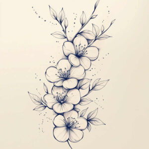delicate-flowers tattoo design ideas single dot naturalistic for heel