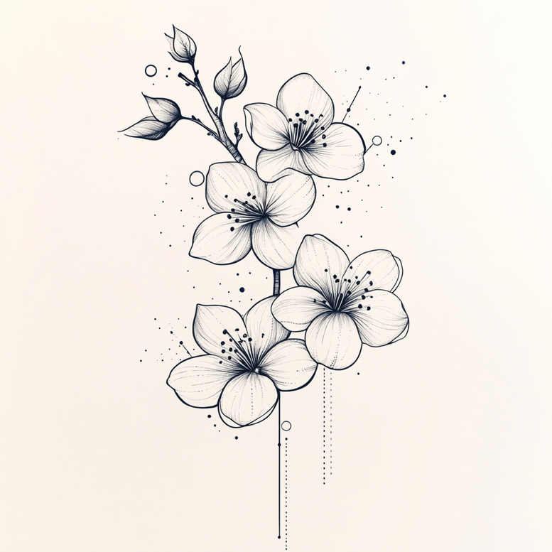 delicate-flowers tattoo design ideas clean lines pastel hues for biceps