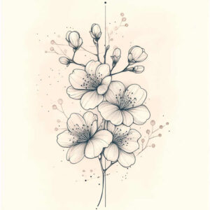 delicate-flowers tattoo design ideas airy touch pastel hues for upper thigh