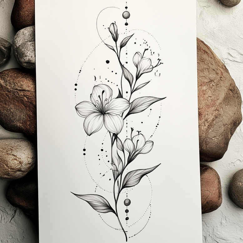 delicate-flowers tattoo design ideas essential subtle shading for lower leg