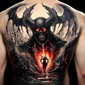 ancient-demon – tattoo design ideas free ai generated – neotraditional-rich-blacks – for-triceps – Gallery: demons-inkby-ai