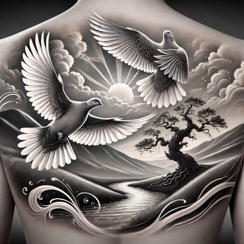 doves tattoo design ideas dream motifs minimalist script for temple