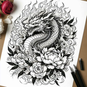 dragon-mythology – tattoo design ideas free ai generated – invisible-entity – for-biceps – Gallery: dragons-inkby-ai