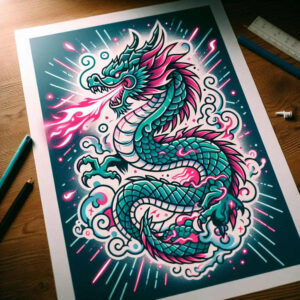 legendary-dragon – tattoo design ideas free ai generated – unholy – for-side-torso – Gallery: dragons-inkby-ai