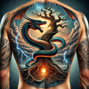 dragons tattoo design ideas vintage influence dynamic for stomach