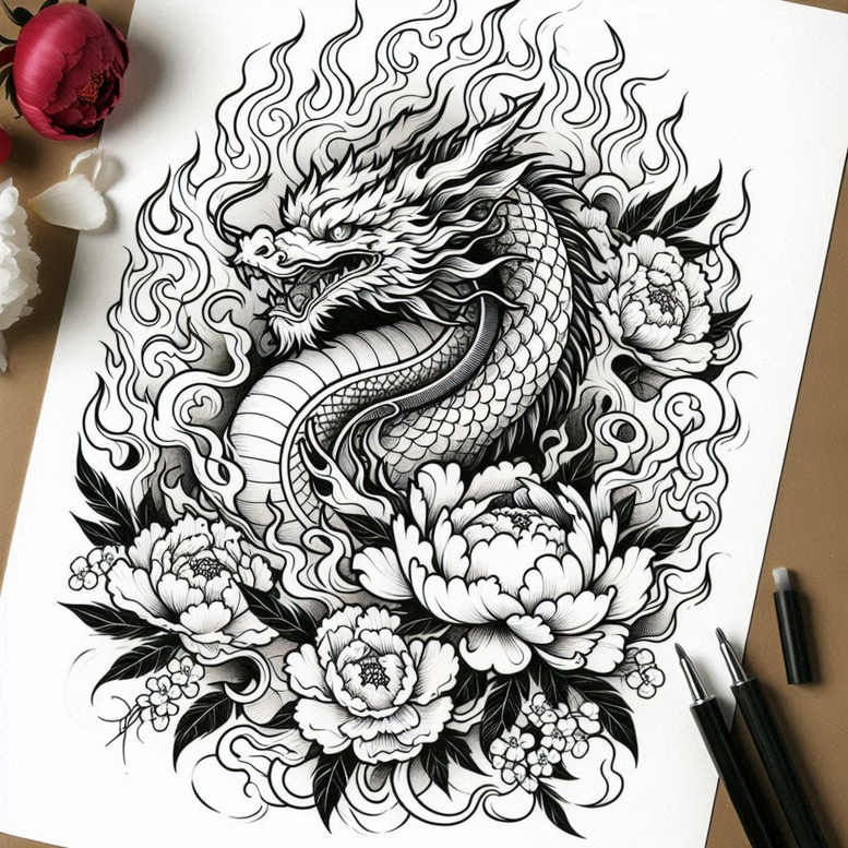 dragons tattoo design ideas Surrealism unconscious imagery fierce expression for fingers