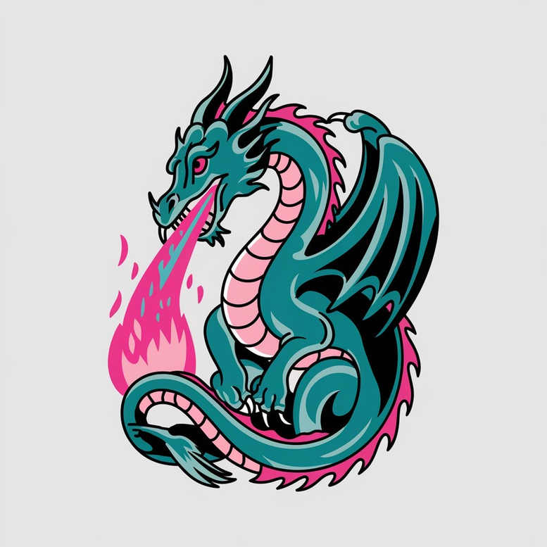 dragons tattoo design ideas Realism inner glow sharp claws symbolising perseverance