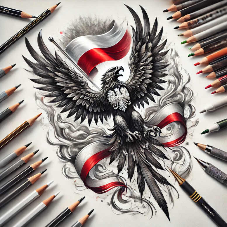 dynamic-eagle – tattoo design ideas free ai generated – neotraditional-balanced-tones – for-forearm – Gallery: eagles-inkby-ai