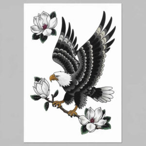 eagles – tattoo design ideas free ai generated – neotraditional-layered-fill – for-sternum – Gallery: eagles-inkby-ai