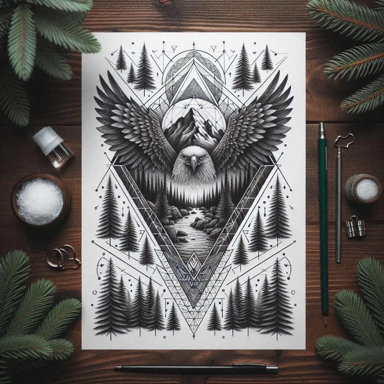 eagles tattoo design ideas Realism precise anatomy noble for stomach