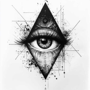 emotional-eye – tattoo design ideas free ai generated – neotraditional-subtle-highlights – for-upper-chest – Gallery: eyes-inkby-ai